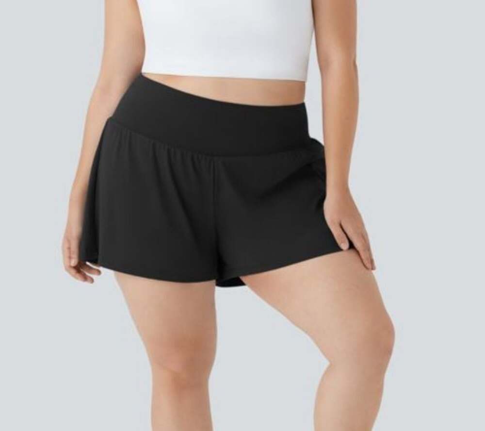 Women's Halara 3X High Waisted Back & Side Hidden Pocket Yoga Plus Size Shorts